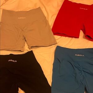 Aurola Biker Shorts - Red, Black, Gray, Blue